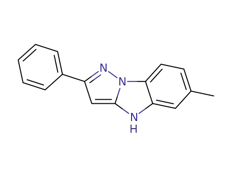 Molecular Structure of 94724-90-0 (6-Methyl-2-phenyl-4H-benzo[4,5]imidazo[1,2-b]pyrazole)