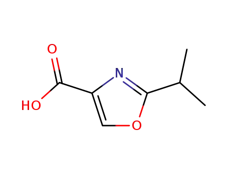 Molecular Structure of 153180-21-3 (4-Oxazolecarboxylicacid,2-(1-methylethyl)-(9CI))