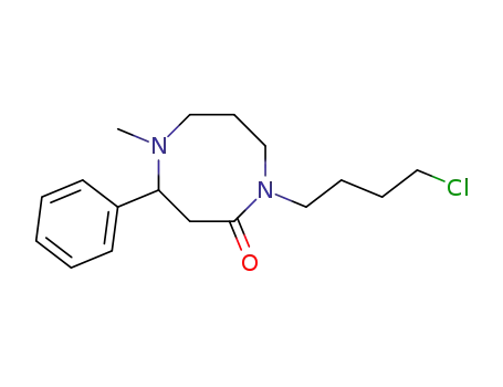 Molecular Structure of 88909-11-9 (1,5-Diazocin-2(1H)-one, 1-(4-chlorobutyl)hexahydro-5-methyl-4-phenyl-)