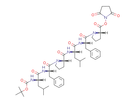 (S)-1-{(S)-2-[(S)-2-({(S)-1-[(S)-2-((S)-2-tert-Butoxycarbonylamino-4-methyl-pentanoylamino)-3-phenyl-propionyl]-pyrrolidine-2-carbonyl}-amino)-4-methyl-pentanoylamino]-3-phenyl-propionyl}-pyrrolidine-2-carboxylic acid 2,5-dioxo-pyrrolidin-1-yl ester