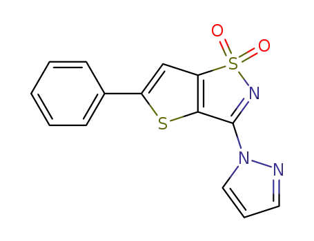 Thieno(2,3-d)isothiazole, 5-phenyl-3-(1H-pyrazol-1-yl)-, 1,1-dioxide