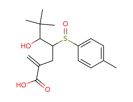 Heptanoic acid,
5-hydroxy-6,6-dimethyl-2-methylene-4-[(4-methylphenyl)sulfinyl]-