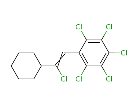 Molecular Structure of 100571-03-7 (αH,β-cyclohexylhexachlorostyrene)