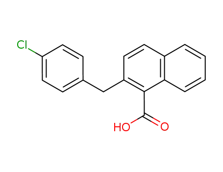 Molecular Structure of 101697-14-7 (2-(4-chlorobenzyl)-1-naphtoic acid)