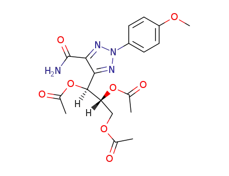 2-(p-methoxyphenyl)-(1,2,3-tri-O-acetyl-D-erythro-glycerol-1-yl)-triazole-5-carboxamide