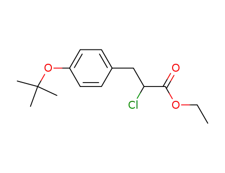 Molecular Structure of 62517-10-6 (Benzenepropanoic acid, a-chloro-4-(1,1-dimethylethoxy)-, ethyl ester)