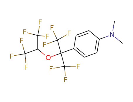 Molecular Structure of 101980-08-9 (Dimethyl-{4-[2,2,2-trifluoro-1-trifluoromethyl-1-(2,2,2-trifluoro-1-trifluoromethyl-ethoxy)-ethyl]-phenyl}-amine)
