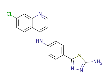 4-<4-(2-amino-1,3,4-thiadiazol-5-yl)phenylamino>-7-chloroquinoline