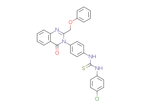 Thiourea, N-(4-chlorophenyl)-N'-(4-(4-oxo-2-(phenoxymethyl)-3(4H)-quinazolinyl)phenyl)-