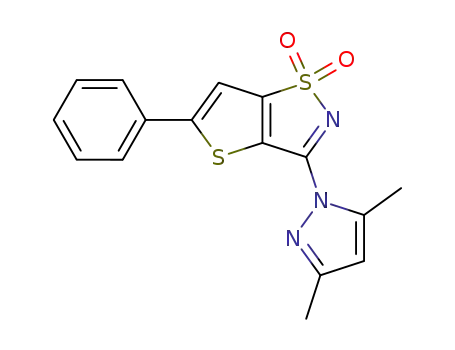 Thieno(2,3-d)isothiazole, 3-(3,5-dimethyl-1H-pyrazol-1-yl)-5-phenyl-, 1,1-dioxide