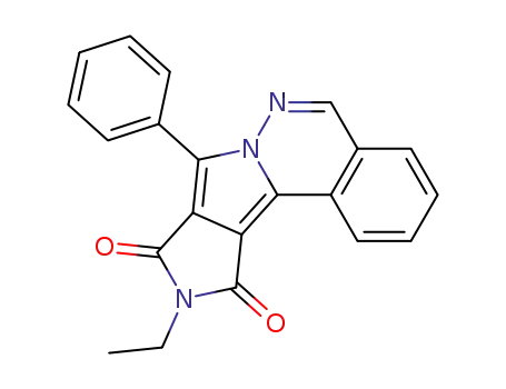 Molecular Structure of 95647-39-5 (10-ethyl-8-phenyl-9H-pyrrolo[3',4':3,4]pyrrolo[2,1-a]phthalazine-9,11(10H)-dione)