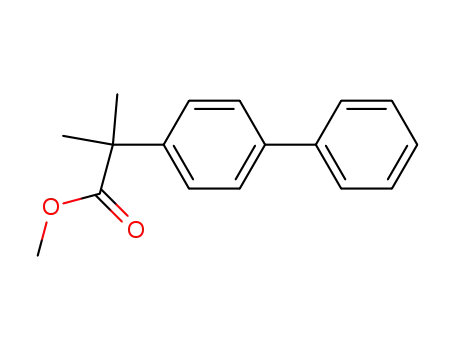 Molecular Structure of 81770-34-5 (2-(4-biphenylyl)-2-methylpropionic acid methyl ester)