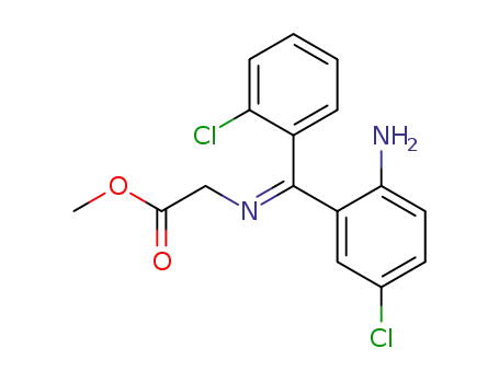 {[1-(2-Amino-5-chloro-phenyl)-1-(2-chloro-phenyl)-meth-(Z)-ylidene]-amino}-acetic acid methyl ester