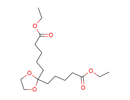 Molecular Structure of 116288-10-9 (1,3-Dioxolane-2,2-dipentanoic acid, diethyl ester)