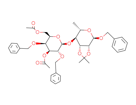 Benzyl-4-O-(3,6-di-O-acetyl-2,4-di-O-benzyl-β-D-galactopyranosyl)-2,3-O-isopropyliden-α-L-rhamnopyranosid