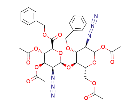 (2S,3S,4R,5S,6R)-3,4-Diacetoxy-6-((2R,3S,4R,5R)-6-acetoxy-2-acetoxymethyl-5-azido-4-benzyloxy-tetrahydro-pyran-3-yloxy)-5-azido-tetrahydro-pyran-2-carboxylic acid benzyl ester