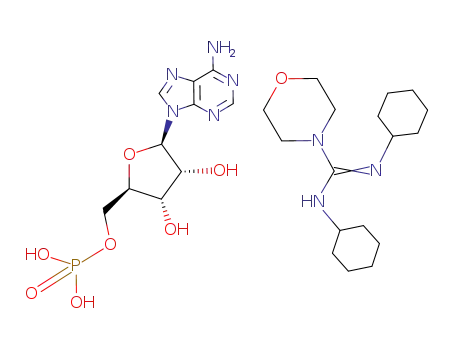 Phosphoric acid mono-[(2R,3S,4R,5R)-5-(6-amino-purin-9-yl)-3,4-dihydroxy-tetrahydro-furan-2-ylmethyl] ester; compound with N,N'-dicyclohexyl-morpholine-4-carboxamidine