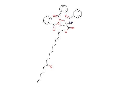 2-benzoylamino-2-benzoyloxymethyl-2,5-dideoxy-3-O-benzoyl-5-(E)-9-oxopentadec-1-enyl-D-lyxono-1,4-lactone
