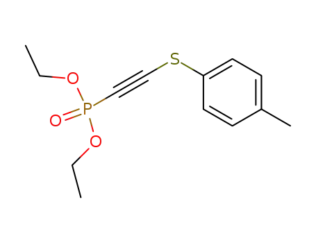 Molecular Structure of 114070-88-1 (Phosphonic acid, [[(4-methylphenyl)thio]ethynyl]-, diethyl ester)