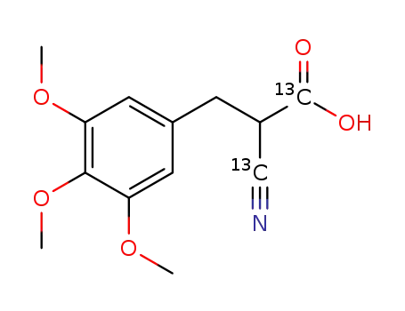 2-<13C>cyano-3-(3,4,5-trimethoxyphenyl)<1-13C>propanoic acid