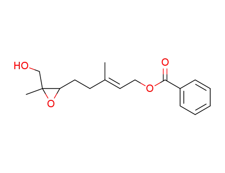 Molecular Structure of 116078-03-6 ((+/-)-6,7-epoxy-8-hydroxygeranyl benzoate)