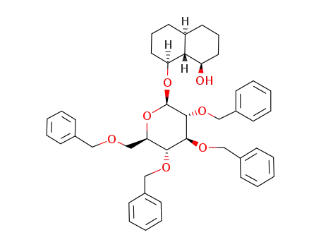 Molecular Structure of 135080-50-1 ((1R,4aR,8S,8aR)-8-((2R,3R,4S,5R,6R)-3,4,5-Tris-benzyloxy-6-benzyloxymethyl-tetrahydro-pyran-2-yloxy)-decahydro-naphthalen-1-ol)