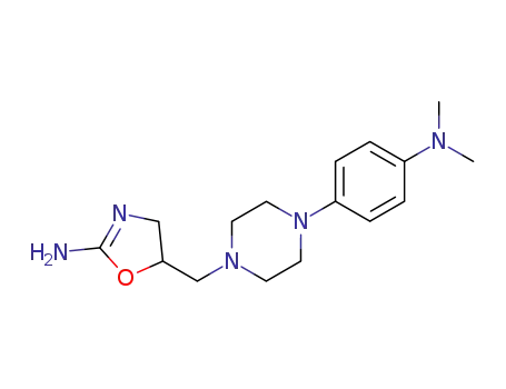 Molecular Structure of 144881-38-9 (4,5-Dihydro-5-((4-(4-(dimethylamino)phenyl)-1-piperazinyl)methyl)-2-ox azolamine)