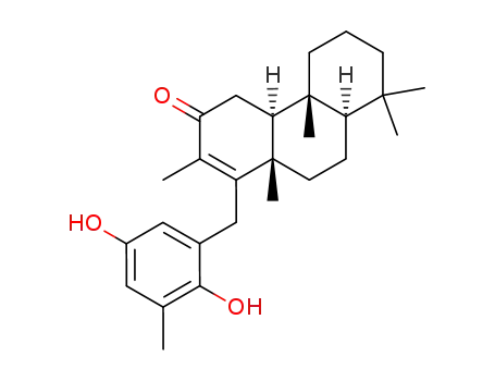 (4aR*,4bS*,8aS*,10aR*)-1-<2,5-dihydroxy-3-methylbenzyl>-3,4,4a,4b,5,6,7,8,8a,9,10,10a-dodecahydro-2,4b,8,8,10a-pentamethylphenanthren-3-one