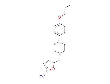 Molecular Structure of 144881-41-4 (5-[[4-(4-propoxyphenyl)piperazin-1-yl]methyl]-4,5-dihydro-1,3-oxazol-2 -amine)