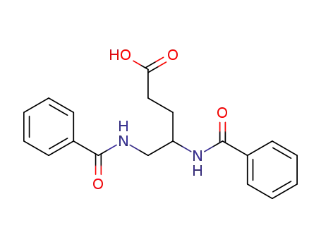 Molecular Structure of 89717-55-5 (Pentanoic acid, 4,5-bis(benzoylamino)-)
