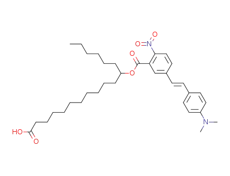 Benzoic acid, 5-[2-[4-(dimethylamino)phenyl]ethenyl]-2-nitro-,
11-carboxy-1-hexylundecyl ester, (E)-