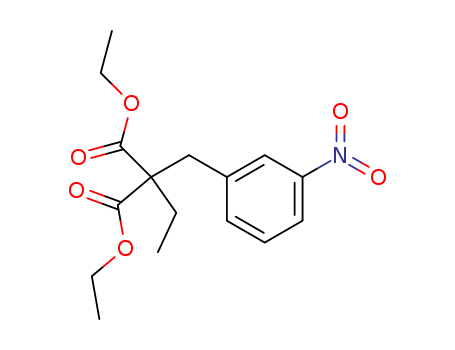 Molecular Structure of 118688-45-2 (Propanedioic acid, ethyl[(3-nitrophenyl)methyl]-, diethyl ester)