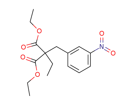 Molecular Structure of 118688-45-2 (Propanedioic acid, ethyl[(3-nitrophenyl)methyl]-, diethyl ester)
