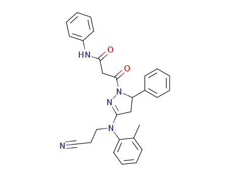 1-(anilinomalonyl)-3-(N-o-methylanilino-N-β-cyanoethylamino)-5-phenylpyrazoline