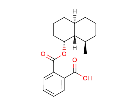 Molecular Structure of 75557-01-6 (Phthalic acid mono-((1R,4aR,8R,8aS)-8-methyl-decahydro-naphthalen-1-yl) ester)