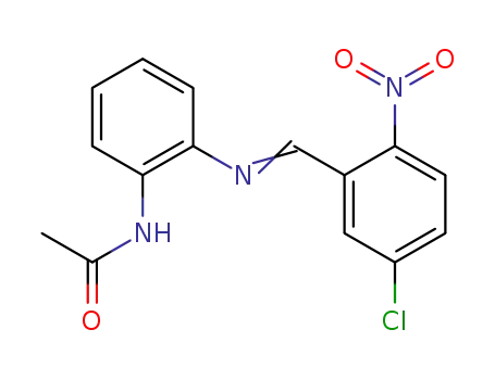 Molecular Structure of 113001-07-3 (Acetamide, N-[2-[[(5-chloro-2-nitrophenyl)methylene]amino]phenyl]-)