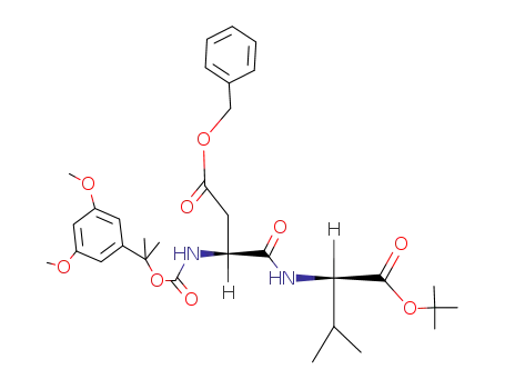 Molecular Structure of 96356-50-2 (D-Valine,
N-[N-[[1-(3,5-dimethoxyphenyl)-1-methylethoxy]carbonyl]-L-a-aspartyl]-,
1-(1,1-dimethylethyl) 4-(phenylmethyl) ester)