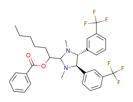 Benzoic acid 1-[(4R,5R)-1,3-dimethyl-4,5-bis-(3-trifluoromethyl-phenyl)-imidazolidin-2-yl]-hexyl ester