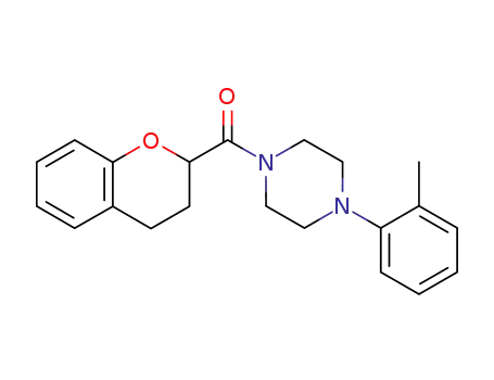 Molecular Structure of 81816-79-7 (1-(3,4-dihydro-2H-chromen-2-ylcarbonyl)-4-(2-methylphenyl)piperazine)