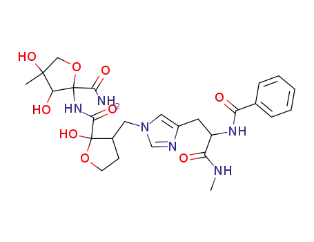 2-({3-[4-(2-Benzoylamino-2-methylcarbamoyl-ethyl)-imidazol-1-ylmethyl]-2-hydroxy-tetrahydro-furan-2-carbonyl}-amino)-3,4-dihydroxy-4-methyl-tetrahydro-furan-2-carboxylic acid amide