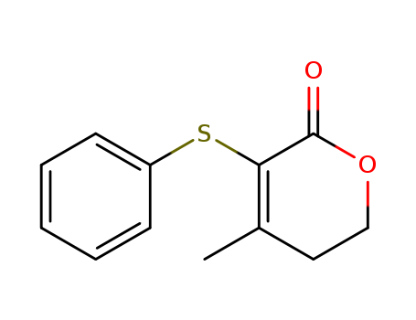 2H-Pyran-2-one, 5,6-dihydro-4-methyl-3-(phenylthio)-