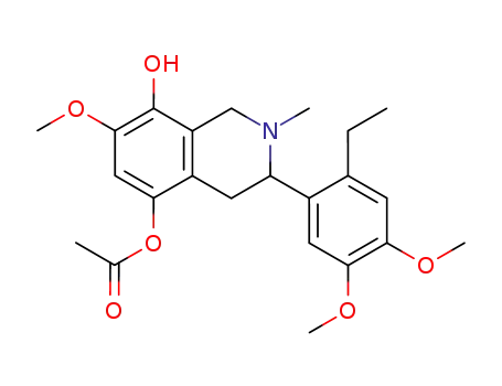 (+/-)-5-acetoxy-3-(2-ethyl-4,5-dimethoxyphenyl)-8-hydroxy-7-methoxy-2-methyl-1,2,3,4-tetrahydroisoquinoline