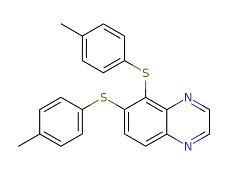 Molecular Structure of 143334-94-5 (Quinoxaline, 5,6-bis[(4-methylphenyl)thio]-)