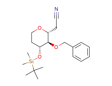 (+)-<(2R,3R,4R)-4-(t-Butyldimethylsiloxy)tetrahydropyran-2-yl>acetonitrile