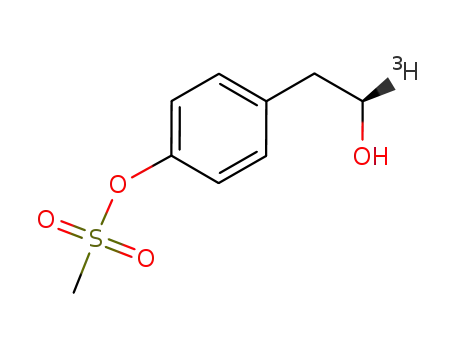 Molecular Structure of 74447-54-4 ((1R)-2-(4-methoxysulphonyloxyphenyl)<1-(3)H1>ethanol)