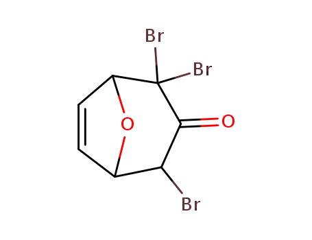 Molecular Structure of 92591-68-9 (8-Oxabicyclo[3.2.1]oct-6-en-3-one, 2,2,4-tribromo-)