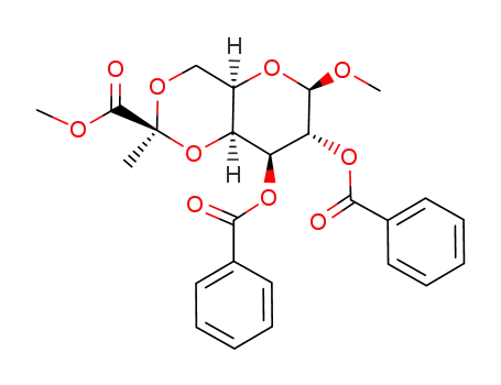 (2S,4aR,6R,7R,8S,8aS)-7,8-Bis-benzoyloxy-6-methoxy-2-methyl-hexahydro-pyrano[3,2-d][1,3]dioxine-2-carboxylic acid methyl ester