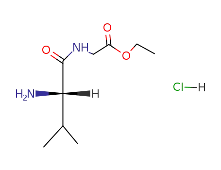 Molecular Structure of 28836-83-1 (Glycine, N-L-valyl-, ethyl ester, monohydrochloride)