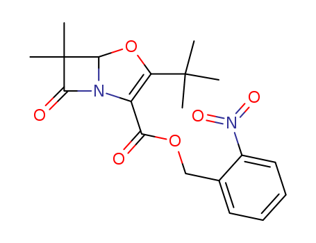 Molecular Structure of 143725-61-5 (4-Oxa-1-azabicyclo[3.2.0]hept-2-ene-2-carboxylic acid,
3-(1,1-dimethylethyl)-6,6-dimethyl-7-oxo-, (2-nitrophenyl)methyl ester)