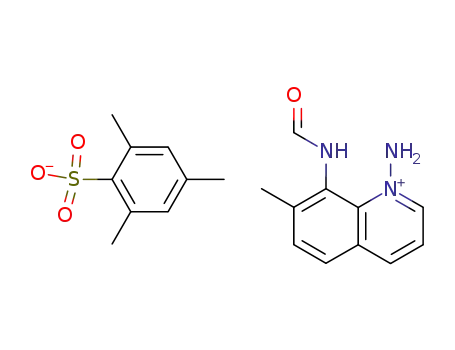 2,4,6-Trimethyl-benzenesulfonate1-amino-8-formylamino-7-methyl-quinolinium;